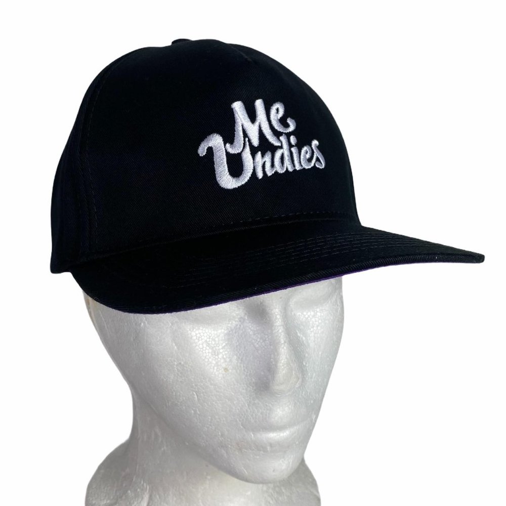ME UNDIES Embroidered Logo Black Snapback Hat
